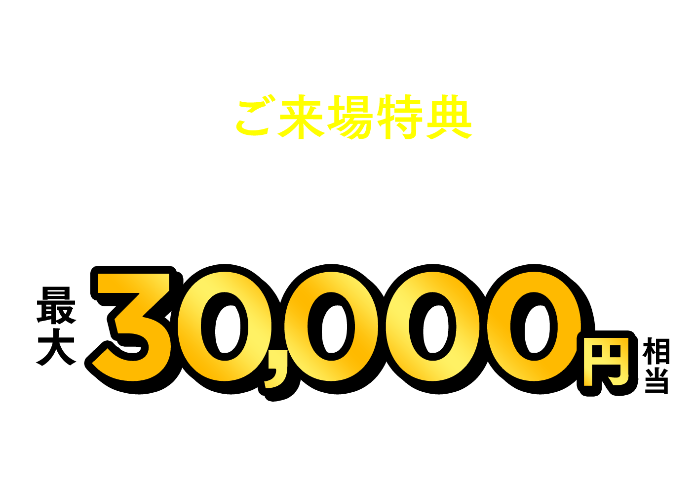 ご来場特典 PayPayポイント最大30,000円相当