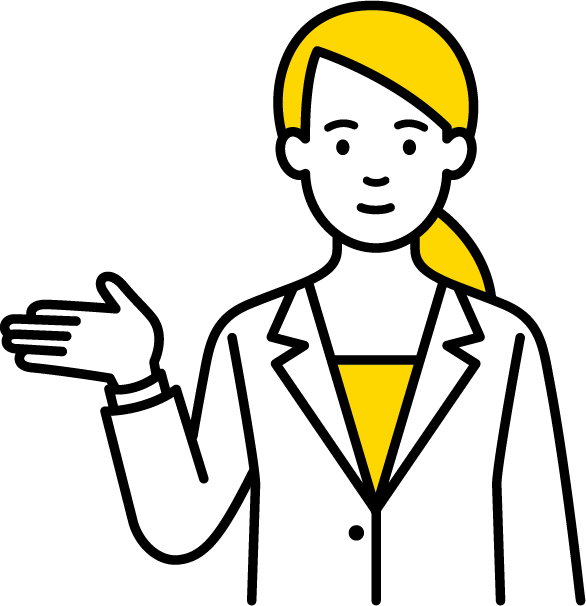 お客様へ約束する女性